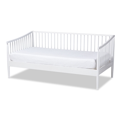 Baxton Studio Renata Classic and Traditional White Finished Wood Twin Size Spindle Daybed